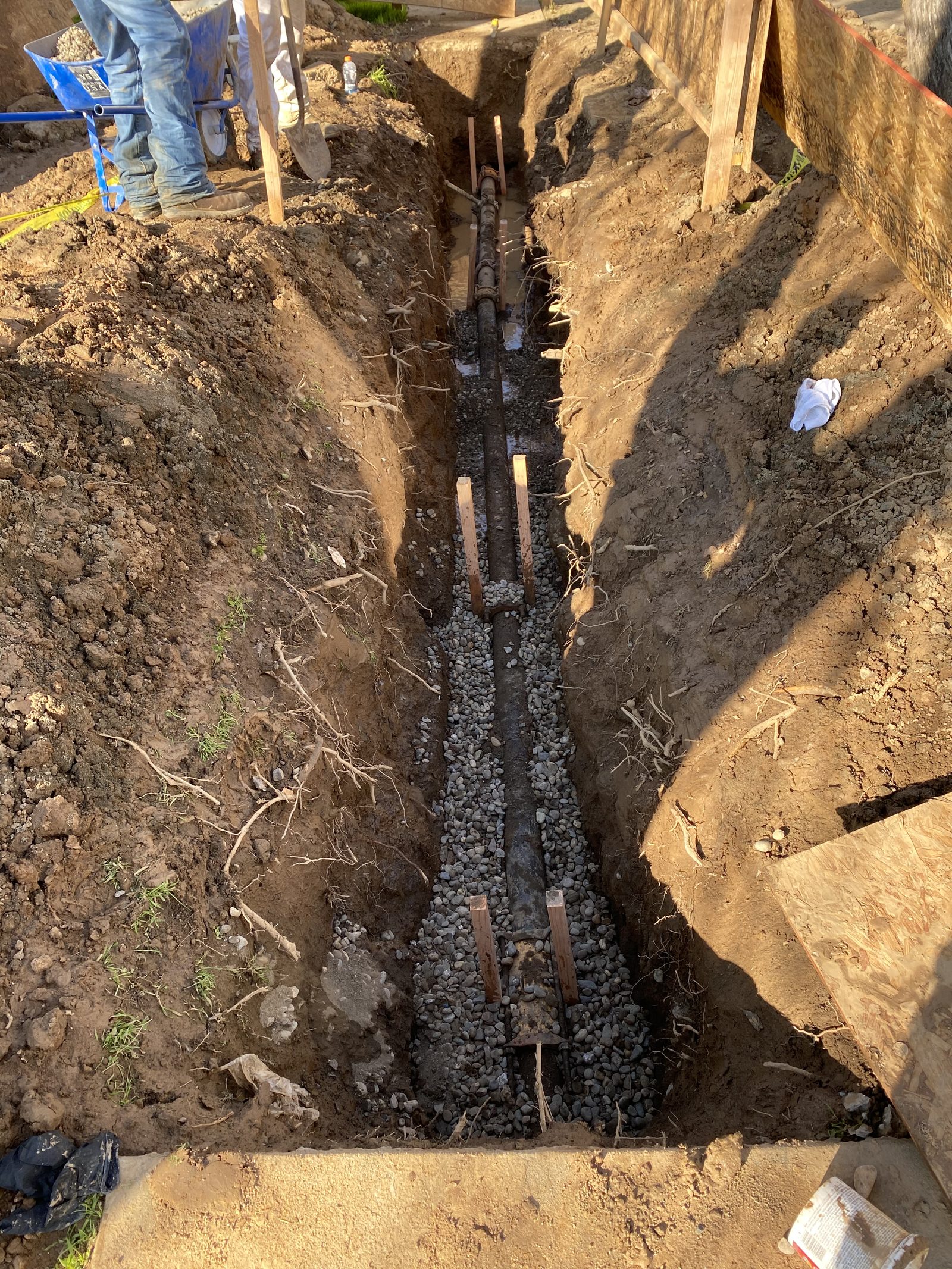 Rough-In Plumbing — Behind-the-wall plumbing rough-in for a kitchen or bath remodel.